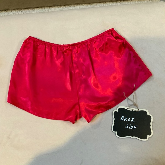 Flora Red Camisole & Shorts Adjustable Straps, Lace Sz L - Picture 4 of 10